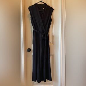 London Times wrap front jumpsuit